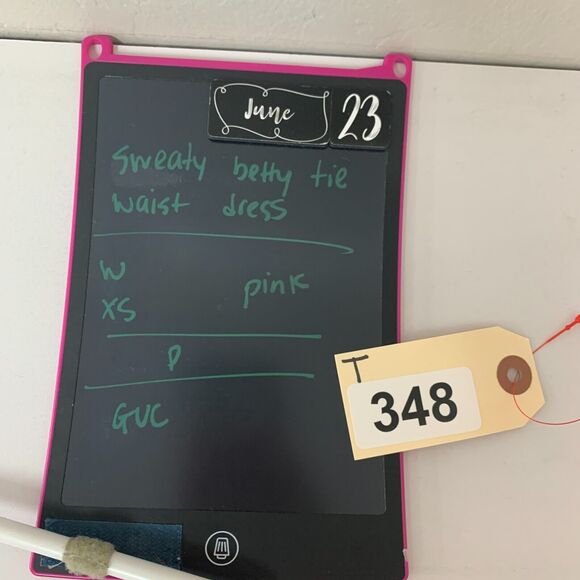 Sweaty Betty Tank Dress Women XS Pink Take It Easy Drop Waist Stretch Tie V Neck - Picture 14 of 16